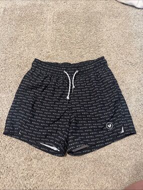 Novel Black Women's Swim Shorts with Drawstring
